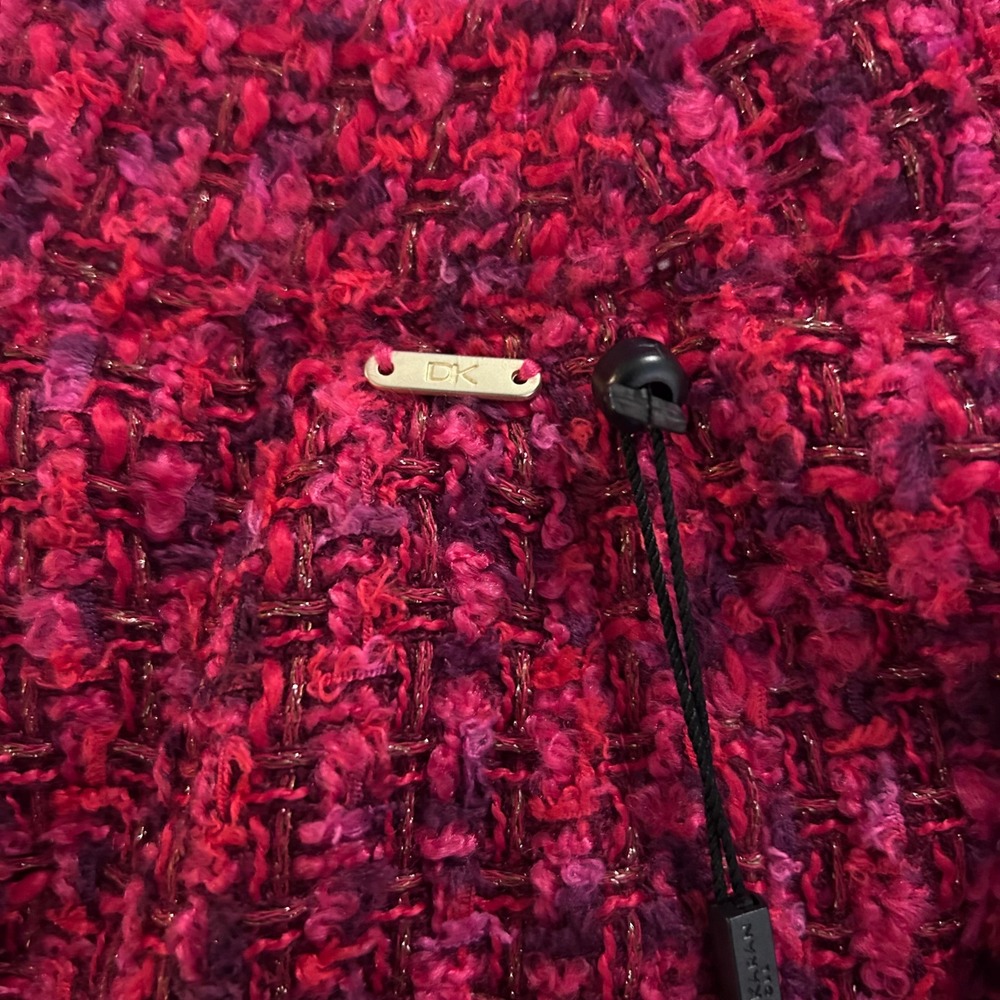 Donna Karan New York Bare necessities Skirt Womens Size 6 Red & Black Tweed New - Picture 6 of 13